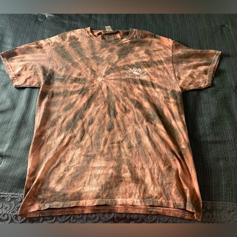 Vintage Fruit of the Loom Tie Dye Skull An Artistic Movement T-Shirt Tee Top L - Picture 3 of 10